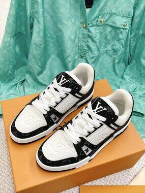 Louis Vuitton Trainer Sneaker Black and White